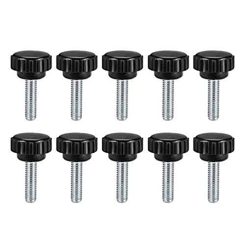 uxcell M6 x 20mm Male Thread Knurled Clamping Knobs Grip Thumb Screw on Type 10 Pcs