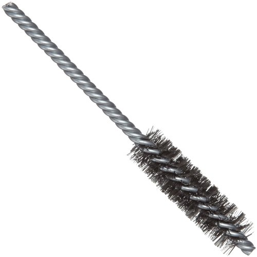 Weiler 21109 0.008' Wire Size, 5/8' Diameter, 5' Length, Steel Bristles, Double Stem Double Spiral Power Tube Brush