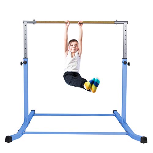 gymmatsdirect Gymnastics Junior Training Bar Pro Height Adjustable Horizontal Kip Bar for Kids Home Practice