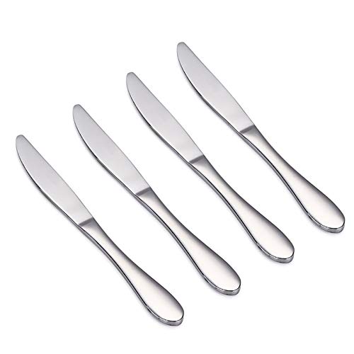 VANRA 4-Piece Children Knives Set Stainless Steel Kids Dinner Knife Child Silver Cutlery Set 6.8-inch (4 knives)