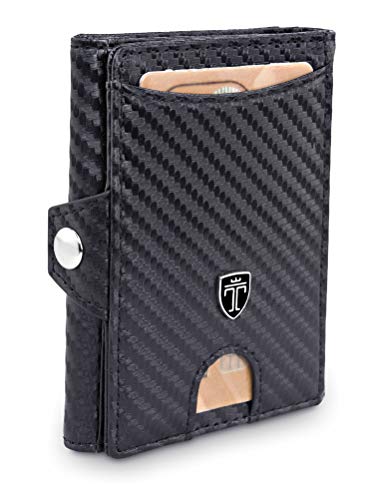 Slim Wallet for Men - Mens Money Clip Minimalist Wallet - RFID Credit Card Holder for Man - Mini Front Pocket Wallet (Graphite)