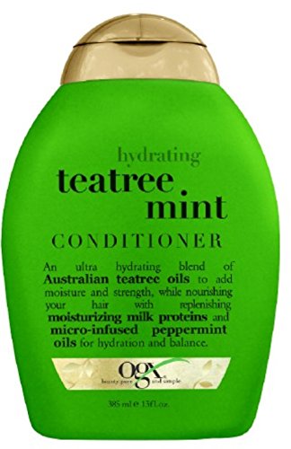 OGX Hydrating TeaTree Mint Conditioner, 13 Ounce Bottle, Hydrating and Nourishing Conditioner Infused with Australian Tea Tree Oils