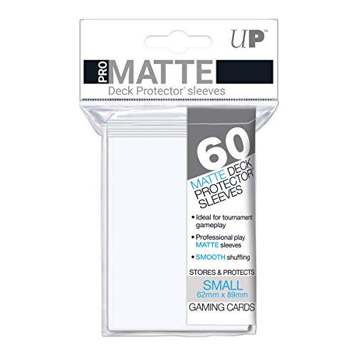 Ultra Pro PRO-Matte Small Deck Protector Sleeves for Yu-Gi-Oh and Cardfight Vanguard - White (60 ct.)