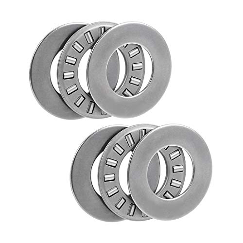 uxcell TC815 Thrust Needle Roller Bearings with Washers 1/2' Bore 15/16' OD 5/64' Width 2pcs