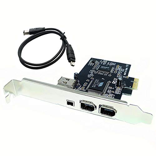 ELIATER PCIe Firewire Card for Windows 10, IEEE 1394 PCI Express Controller 4 Ports(3 x 6 Pin and 1 x 4 Pin), 1394a Firewire 800 Adapter for Windows 7/8/Mac OS with Low Profile Bracket and Cable
