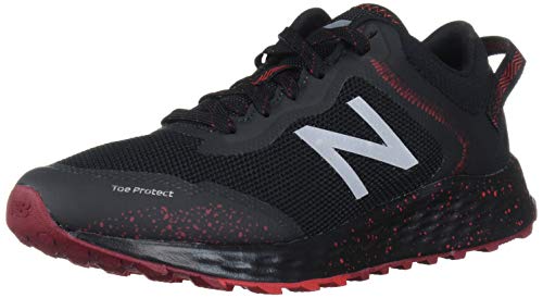 New Balance Men's Fresh Foam Arishi V1 Trail Running Shoe, Black/Team Red, 8 M US