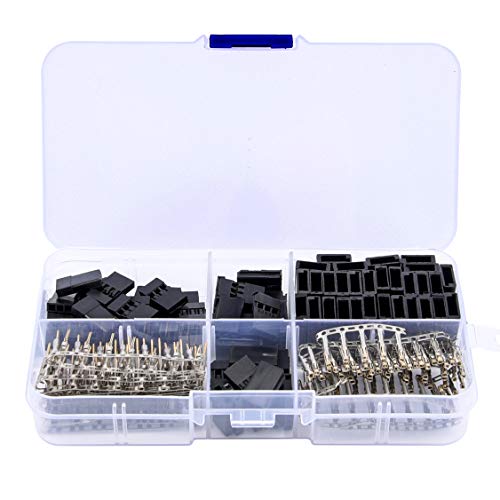 Readytosky Servo Plug Male Female Connector Universal Servo Cable Wire Connector Crimp Pin Kit for JR Hitec(30 Sets)