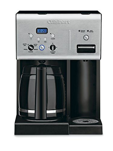 Cuisinart CHW-12P1 12-Cup Programmable Coffeemaker Plus Hot Water System Coffee Maker, Black/Stainless