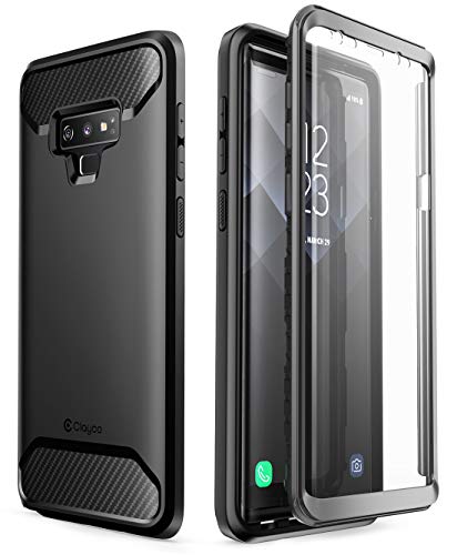 Samsung Galaxy Note 9 Case, Clayco [Xenon Series] Full-Body Rugged Case with Built-in 3D Curved Screen Protector for Samsung Galaxy Note 9 (2018 Release) (Black)