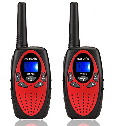 Retevis RT628 Walkie Talkies for Kids,22 Channel kids Walkie Talkies Toys,Long Range 2 Way Radio Gift for Boys and Girls Adventure Gear to Camping, Hiking,Games (Red, 2 Pack)