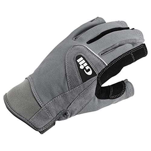 Gill Short Finger Deckhand Sailing Gloves, Gray, Large