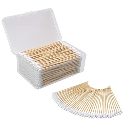 BOOSTEADY 6 Inch Cotton Gun Cleaning Swabs with Bamboo Handle in Storage Case（Choose Your Tip）