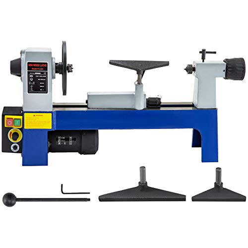 Mophorn Wood Lathe 8” x 12”,Benchtop Wood Lathe Variable Speed 500-3200RPM,Mini Wood Lathe for Wood Processing