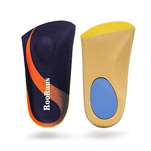 Orthotic Inserts 3/4 Length, Plantar Fasciitis Insoles with Metatarsal Pads Heel Cushion for Men and Women, High Arch Support Shoe Inserts for Flat Feet, Overpronation, Walking Running, S