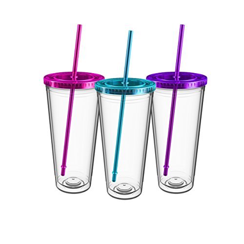 Maars Insulated Travel Tumblers 32 oz. | Double Wall Acrylic | 3 Pack