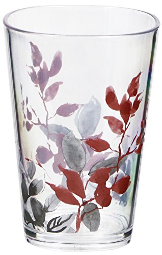 Corelle Kyoto Leaves 8 oz Acrylic Drinkware Glassware Set of 6 Coordinates