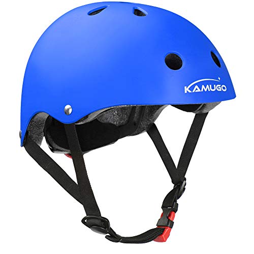 KAMUGO Kids Helmet,Toddler Helmet Adjustable Kids Helmet CPSC Certified Ages 3-8 Years Old Boys Girls Multi- Sports Safety Cycling Skating Scooter and Other Extreme Activities Helmet (Blue)
