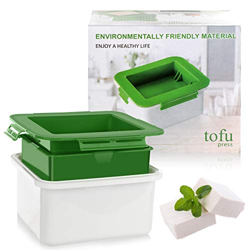 Tofu Press, Easily Remove Water from Tofu for Better Taste, Water Draining, Dishwasher Safe, Tofu Tub Dimension 4.7x3.8x1.5 Inches