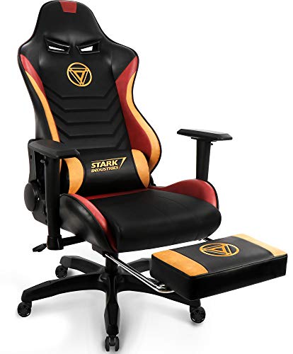 Marvel Avengers Gaming Chair Desk Office Computer Racing Chairs - Recliner Adults Gamer Ergonomic Game Footrest Reclining High Back Support Racer Leather Rocker Foot Rest