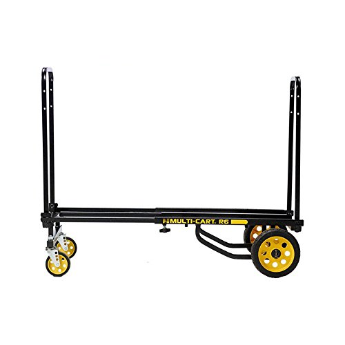 Rock-N-Roller R6RT (Mini) 8-in-1 Folding Multi-Cart/Hand Truck/Dolly/Platform Cart/29' to 42.5' Telescoping Frame/500 lbs. Load Capacity, Black