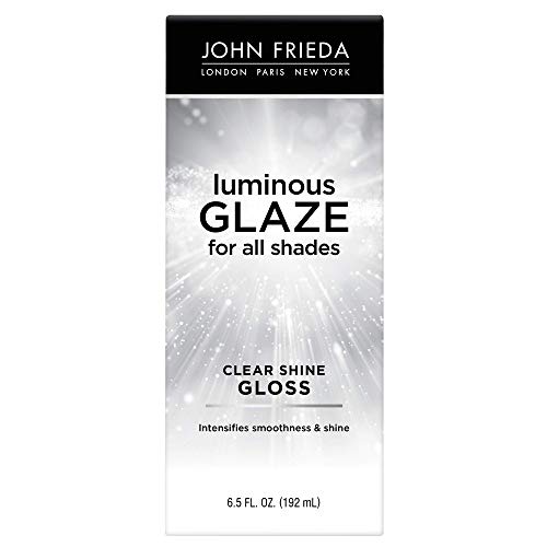 John Frieda Clear Shine Gloss, 6.5 Ounce Shine Enhancing Glaze, Designed to Fill Damaged Areas for Smooth, Glossy Hair