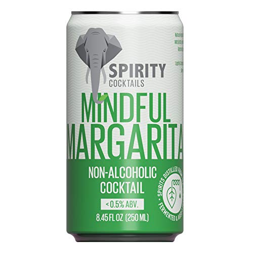 Spirity Cocktails - Mindful Margarita, Non-Alcoholic Cocktail, Spirits Distilled from Tea, 8.45 fl oz Cans (4-Pack)