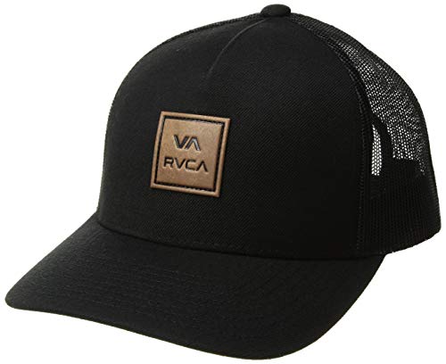 RVCA Va Atw Curved Brim Trucker Hat Black 1SZ