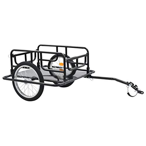 WooDlan Bike Cargo Trailer Bicycle Trailer Bike Cart Black