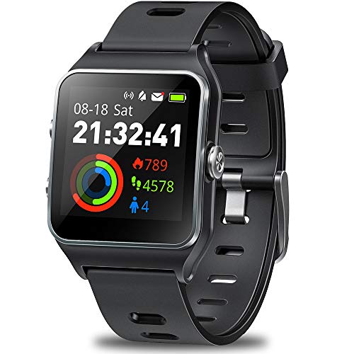 GPS Watch for Men Women, Activity Tracker GPS Running Watch Touch Screen Smart Watch Heart Rate/Sleep/Step/Counter Monitor Sports Watch with 17 Sport Mode