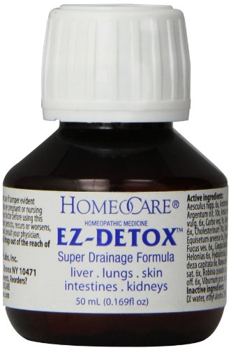 Homeocare Labs EZ-Detox Super Drainage Formula for Liver, Lungs, Skin, Intestines and Kidneys, .169 Fluid Ounce