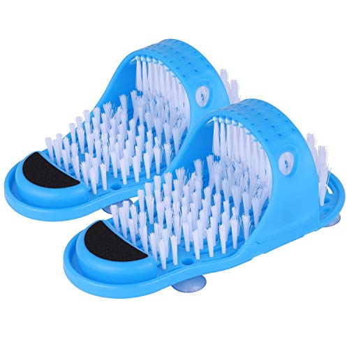 Magic Foot Scrubber Feet Cleaner Washer Brush for Shower Floor Spas Massage, Slipper for Exfoliating Cleaning Foot 1 Pair