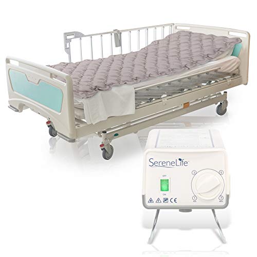 Pressure Mattress Air Bubble Pad - Includes Electric Pump System Quiet, Inflatable Bed Air for Pressure, Ulcer and Pressure Sore Treatment - Standard Hospital Bed Size (SLAIRMATR45)