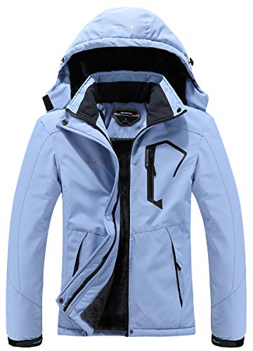 MOERDENG Women's Waterproof Ski Jacket Warm Winter Snow Coat Mountain Windbreaker Hooded Raincoat