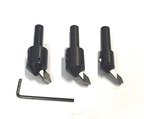 Set of 3 Pcs Fly Cutters 3/8' SHANK + HSS Tool Bit