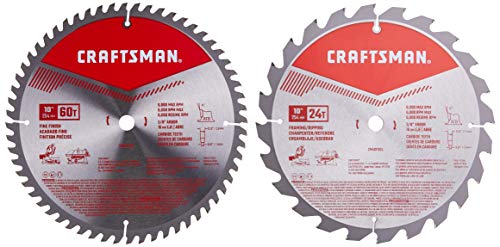 CRAFTSMAN 10-Inch Miter Saw Blade, Combo Pack (CMAS210CMB)