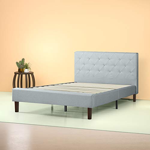 ZINUS Shalini Upholstered Platform Bed Frame / Mattress Foundation / Wood Slat Support / No Box Spring Needed / Easy Assembly, Sage Grey, Full