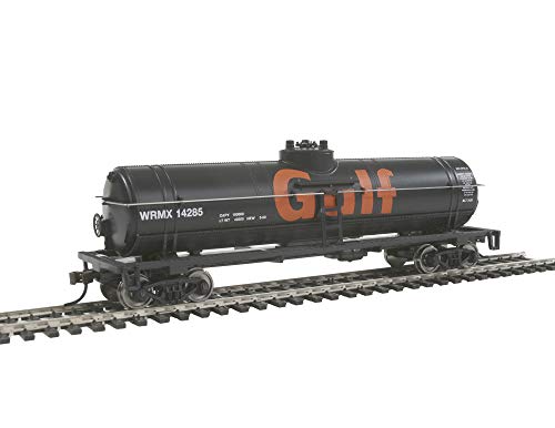 Walthers Trainline HO Scale Model 40' Tank Car with Metal Wheels - Gulf Oil Company