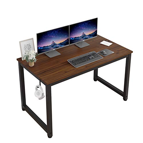 Modern Style Desk for SOHO,Home Office Computer Desk, Workstation Table, Sturdy Writing Desk with Strong Legs (47, Espresso)