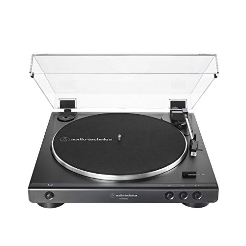 Audio-Technica at-LP60XUSB-BK Fully Automatic Belt-Drive Stereo Turntable, Black (Renewed)