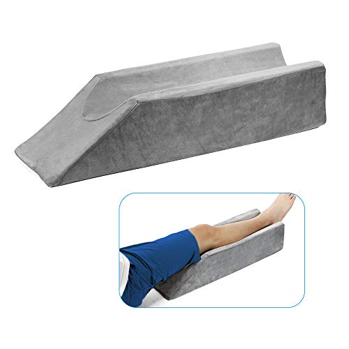 Leg Elevation Pillow Wedge Knee After Surgery Foot Elevation Elevated Leg Rest Pillow Elevating Bolster Knee Support Pillow Foam Elevator Leg Ramp Lift Foam Wedge Sleeping Cushion for Legs Ankle