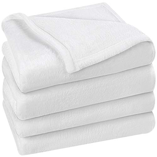 Utopia Bedding Fleece Blanket King Size 300GSM White Luxury Bed Blanket Fuzzy Soft Blanket Microfiber