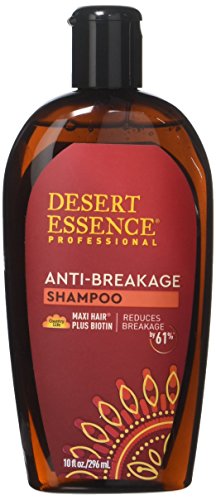 Desert Essence Anti-Breakage Shampoo - 10 Fl Oz - Maxi Hair Plus Biotin - Promotes Breakage Reduction - Provitamin B5 - Saw Palmetto - Essential Enriched Vitamins - Salon Professional Formula