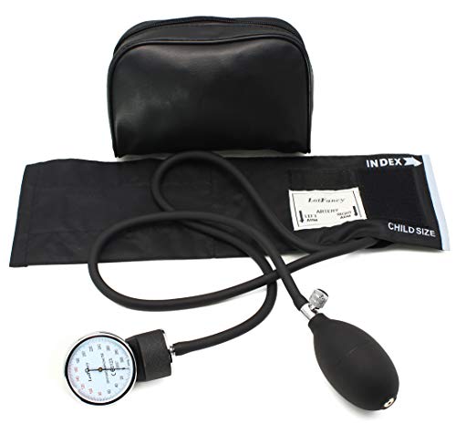 Aneroid Sphygmomanometer by LotFancy, Pediatric BP Cuff (7.2'-10.5'), Manual Blood Pressure Cuff with Zipper Case, Child Cuff