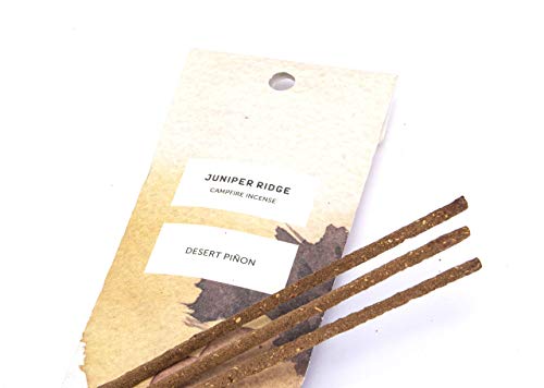 JUNIPER RIDGE All-Natural Aromatic Campfire Incense - Long-Lasting Bamboo Sticks - Aromatherapy & Meditation Therapy - No Synthetic Fragrance - Desert Pinon - 20 Count