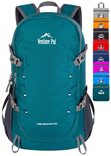 Venture Pal 40L Lightweight Packable Travel Hiking Backpack Daypack, A1 Green, One Size