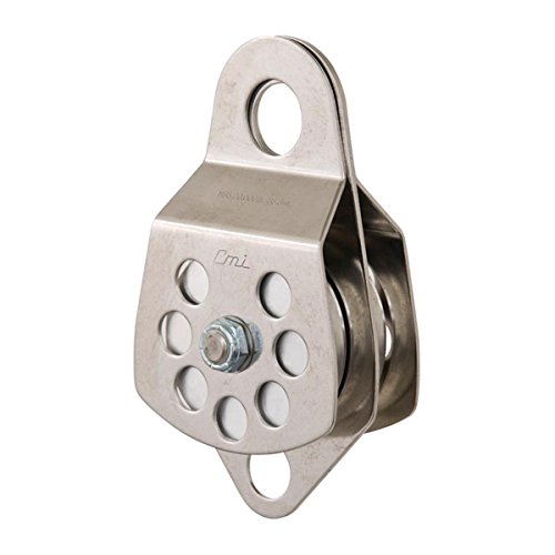 CMI 3' Double Pulley with Bearings, Stainless Steel Sideplates and Aluminum Sheaves - RP105D