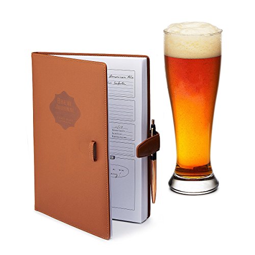 Home brew Journal for Craft Beer Homebrewers | Homebrew Logbook w/ space for 70+ recipes | Beer Glassware Reference, Beer Color Chart, Hops and Yeast Strain Chart |