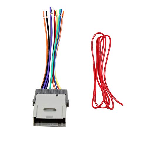 RED WOLF Stereo Radio Wiring Harness Connector Replacement for Select GM Chevy GMC 2000-2012 Model