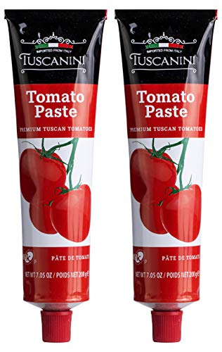 Tuscanini Tomato Paste Tube, 7.5oz (2 Pack) Made with Premium Italian Tomatoes