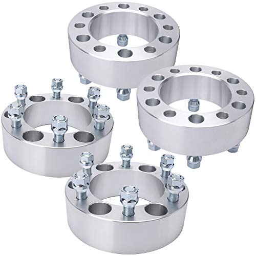 IRONTEK 2 inch 6 Lug Wheel Spacers 6x5.5 to 6x5.5 6x139.7mm to 6x139.7mm 14x1.5 Studs Wheel Spacer Adapters Fits for Chevrolet Tahoe, Silverado 1500, Express 1500, Cadillac GMC